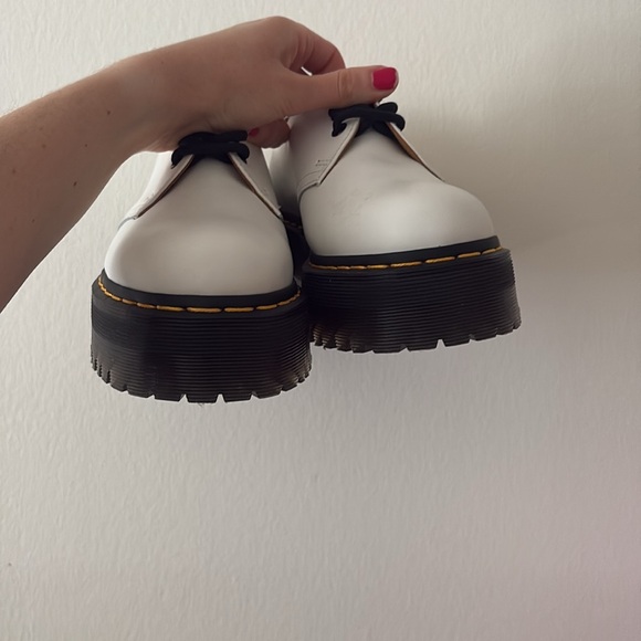 Dr. Martens White oxford 1461 Smooth Leather Platform Shoes - Picture 6 of 8